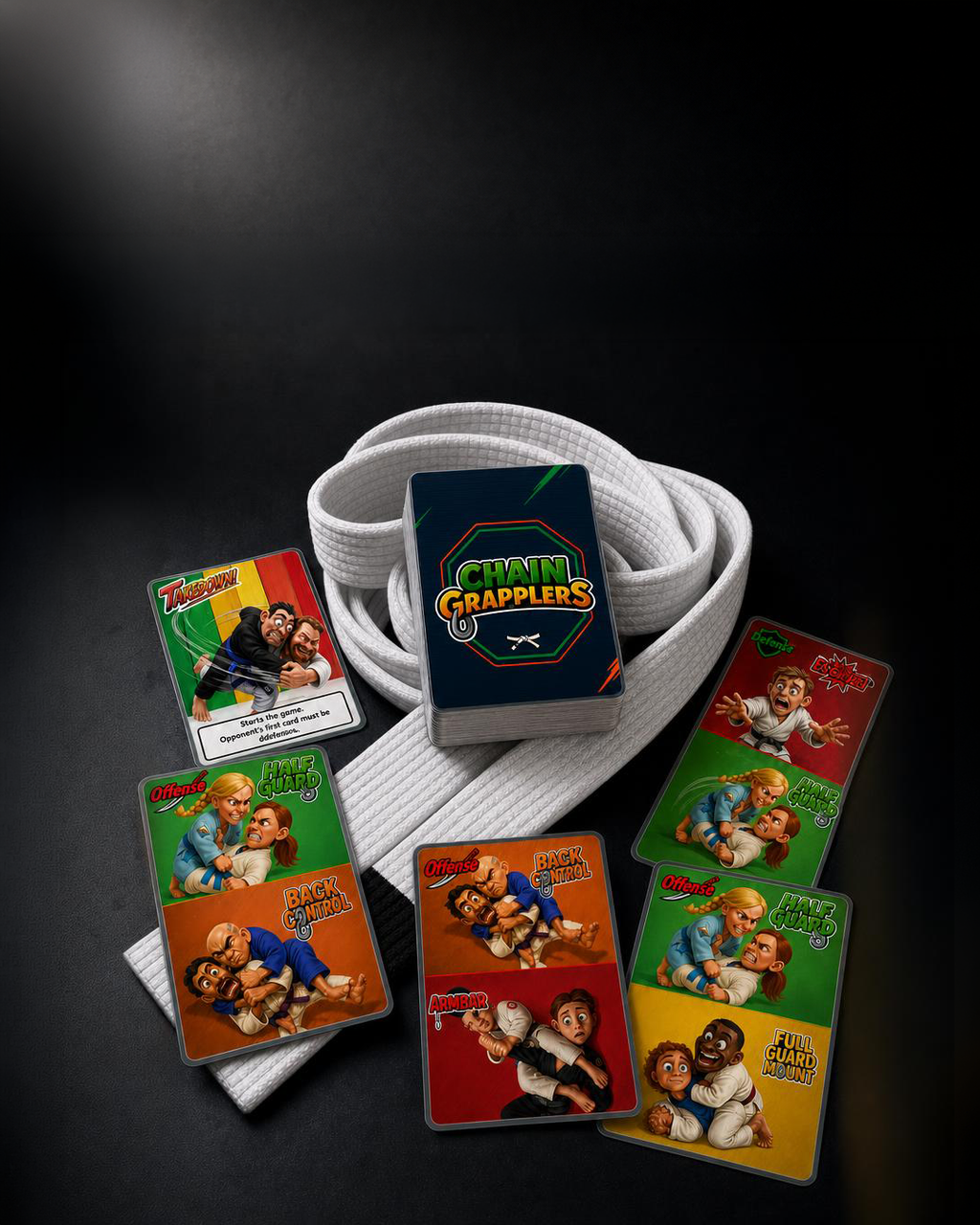 ChainGrapplers product image with white belt theme